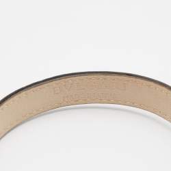 Pre Owned Bvlgari Serpenti Forever Enamel Gold Plated Green Exotic Leather Bracelet