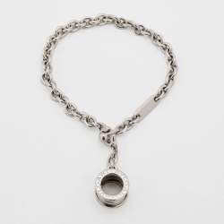 Bvlgari B.Zero1 Sterling Silver Chain Link Charm Bracelet