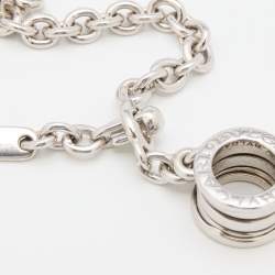 Bvlgari B.Zero1 Sterling Silver Chain Link Charm Bracelet