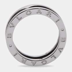 Bvlgari B-zero1 Save the Children Ceramic Sterling Silver Band Ring Size 57
