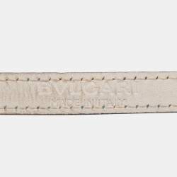 Bvlgari Serpenti Forever Enamel Leather Gold Tone Wrap Bracelet