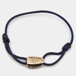 Bvlgari Serpenti Enamel Gold Tone Adjustable Cord Bracelet