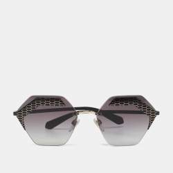 Pre Owned Bvlgari Black 6103 Serpenti Geometric Sunglasses