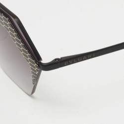 Pre Owned Bvlgari Black 6103 Serpenti Geometric Sunglasses