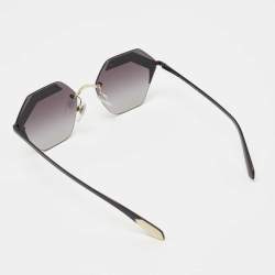 Pre Owned Bvlgari Black 6103 Serpenti Geometric Sunglasses