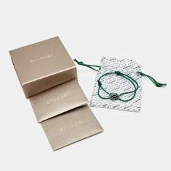Pre Owned Bvlgari Serpenti Forever Enamel Gold Tone Cord Bracelet