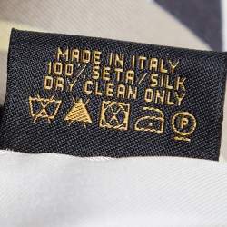 Pre Owned Bvlgari Cream Snake Printed Silk Heritage Square Scarf