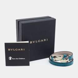 Bvlgari Double Serpenti Forever Green Karung Leather Wrap Bracelet