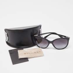 Bvlgari Black Crystals Embellished Cat Eye Sunglasses