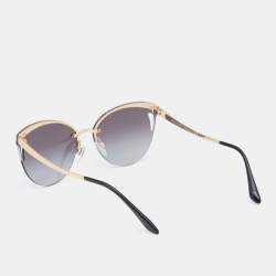 Pre Owned Bvlgari Gold/Grey Gradient 6110 Cat-eye Sunglasses