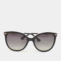 Pre Owned Bvlgari Black/Grey Gradient 8201-B Cat-Eye Sunglasses