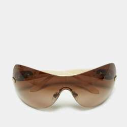 Bvlgari Brown Gradient 6054-B Frameless Shield Sunglasses