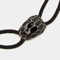 Bvlgari Serpenti Forever Dark Rutenium Black Cord Bracelet