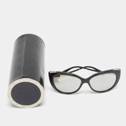 Bvlgari Black/Grey Serpenti 8178 Mirror Cat Eye Sunglasses