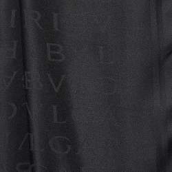 Pre Owned Bvlgari Black Logomania Silk Shawl
