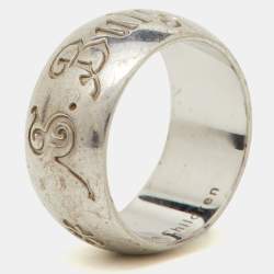 Pre Owned Bvlgari Save The Children Silver Band Ring Size 55