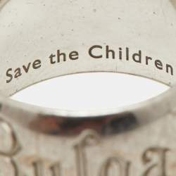Pre Owned Bvlgari Save The Children Silver Band Ring Size 55