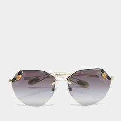 Pre Owned Bvlgari Black Gradient 6099 Serpenti Poisoncandy Sunglasses