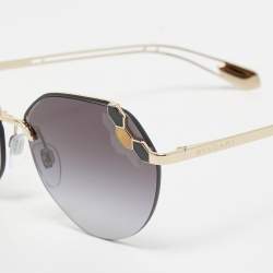 Pre Owned Bvlgari Black Gradient 6099 Serpenti Poisoncandy Sunglasses