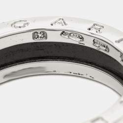 Pre Owned Bvlgari B.Zero1 Save the Children Ceramic Sterling Silver 1-Band Ring Size 63