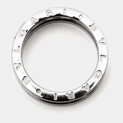 Pre Owned Bvlgari B.Zero1 Save the Children Ceramic Sterling Silver 1-Band Ring Size 63