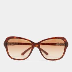 Pre Owned Bvlgari Brown Gradient BV Crystals 8142-B Butterfly Sunglasses