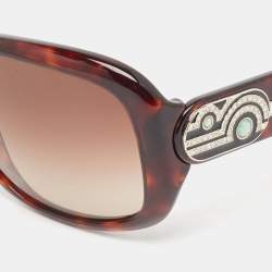 Bvlgari Brown Tortoise Gradient 8038-B Oversized Sunglasses