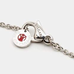 Pre Owned Bvlgari B.Zero1 Save the Children Ceramic Sterling Silver Necklace