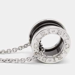 Pre Owned Bvlgari B.Zero1 Save the Children Ceramic Sterling Silver Necklace