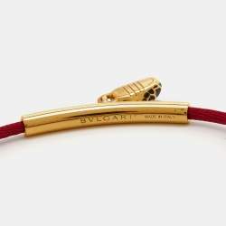 Bvlgari Serpenti Forever Enamel Gold Tone Cord Bracelet
