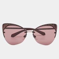 Bvlgari Purple/Gold 6096 Serpenti BV Butterfly Sunglasses