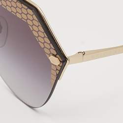 Pre Owned Bvlgari Gold/Black Gradient BV 6109 Rimless Sunglasses