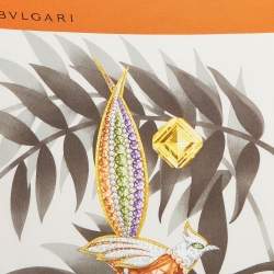 Pre Owned Bvlgari Multicolor Printed Silk Square Scarf 