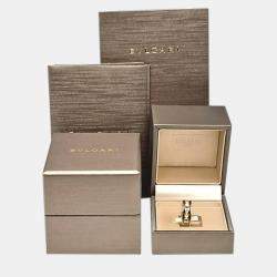 Bvlgari 18K Rose Gold & Ceramic Ceramic B.zero1 Rock Band Ring EU 51