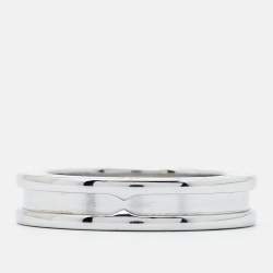 Bvlgari B.Zero1 1-Band 18k White Gold Ring Size 54