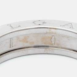Bvlgari B.Zero1 1-Band 18k White Gold Ring Size 54