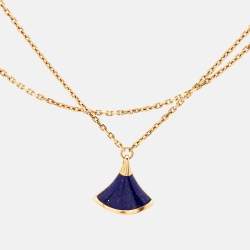 Pre Owned Bvlgari Divas' Dream Lapis Lazuli 18k Rose Gold Bracelet SM