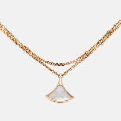 Pre Owned Bvlgari Divas' Dream Mother of Pearl 18k Rose Gold Bracelet ML
