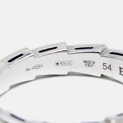 Pre Owned Bvlgari Serpenti Viper18k White Gold Ring Size 54