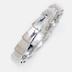 Pre Owned Bvlgari Serpenti Viper18k White Gold Ring Size 54