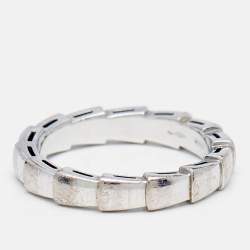 Pre Owned Bvlgari Serpenti Viper18k White Gold Ring Size 54