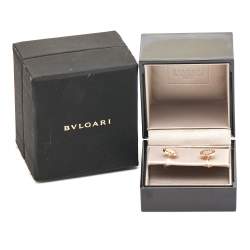 Bvlgari Bvlgari Bvlgari Mother of Pearl 18k Rose Gold Stud Earrings