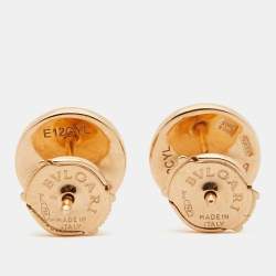 Bvlgari Bvlgari Bvlgari Mother of Pearl 18k Rose Gold Stud Earrings
