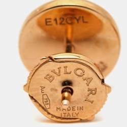 Bvlgari Bvlgari Bvlgari Mother of Pearl 18k Rose Gold Stud Earrings