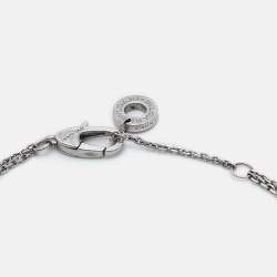 Pre Owned Bvlgari Divas' Dream Diamond 18k White Gold Bracelet S/M