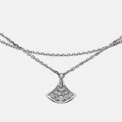 Pre Owned Bvlgari Divas' Dream Diamond 18k White Gold Bracelet S/M