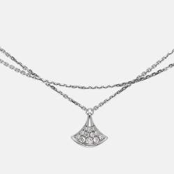 Pre Owned Bvlgari Divas' Dream Diamond 18k White Gold Bracelet S/M