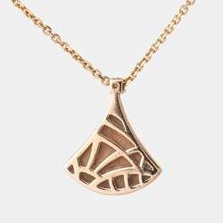 Pre Owned Bvlgari Divas' Dream Carnelian Diamond 18K Rose Gold Necklace