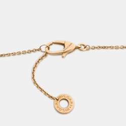 Pre Owned Bvlgari Divas' Dream Carnelian Diamond 18K Rose Gold Necklace