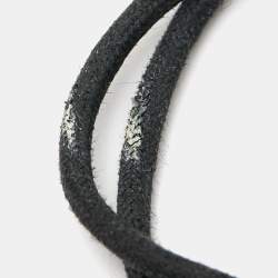 Pre Owned Bvlgari Tondo Cuore Heart 18k Yellow Gold Stainless Steel Cord Bracelet